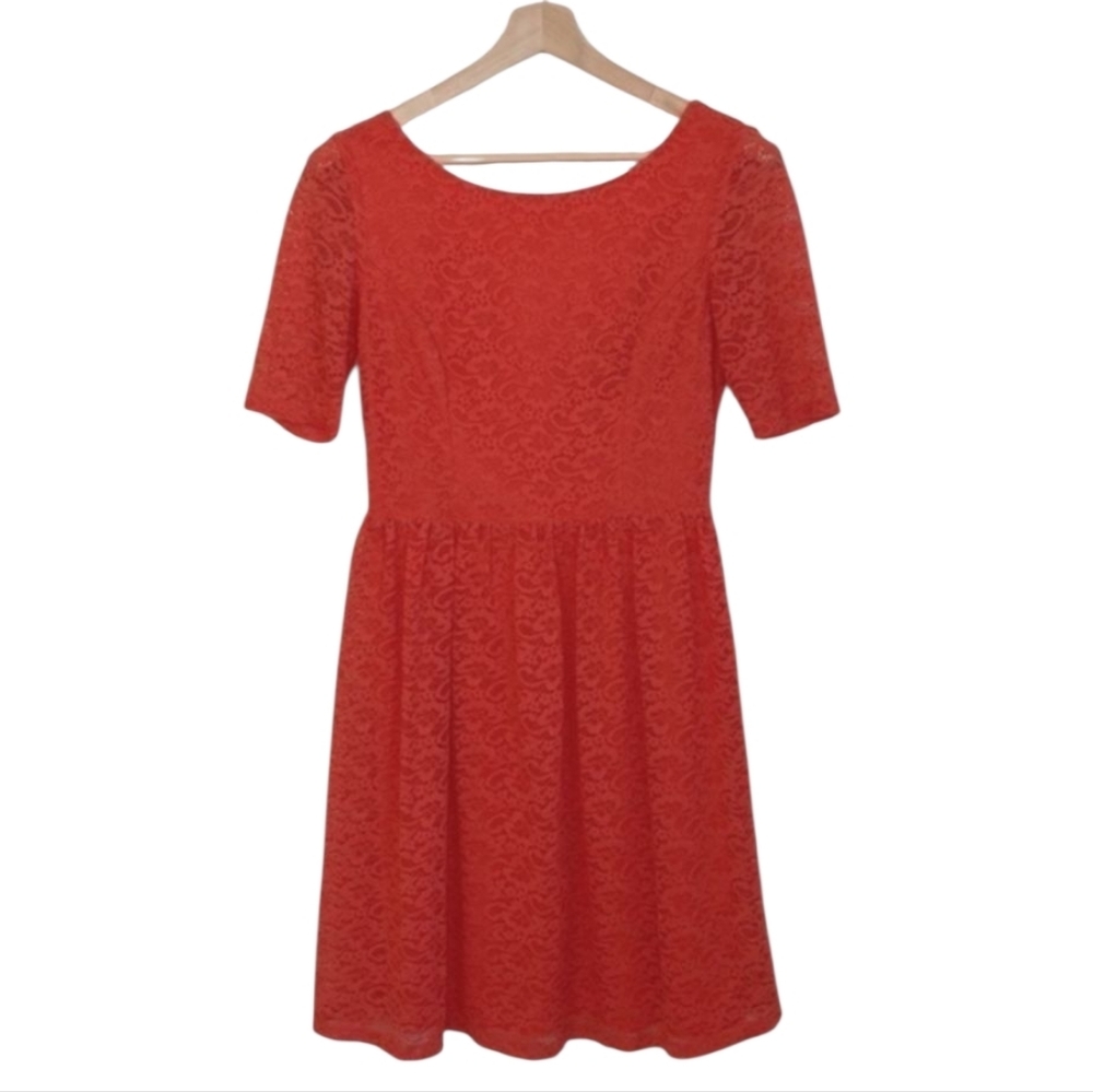 Jessica Simpson | Coral A-line Lace Dress